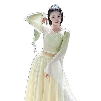 Klasszikus néptáncruha - Chenille-Spandex anyag, 720° forgó szoknya, Uniszex, kínai stílus