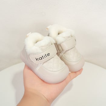 Kisgyermekek téli csizmája - vízálló, csúszásmentes, meleg, felső rész mikrovlágbőrből, Velcro-zárás