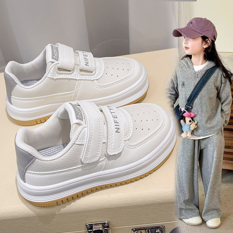 Gyerekeknek szóló Velcro cipő, mikroszálas felsőrész, gumírozott talp, alacsony fazon, hálós bélés