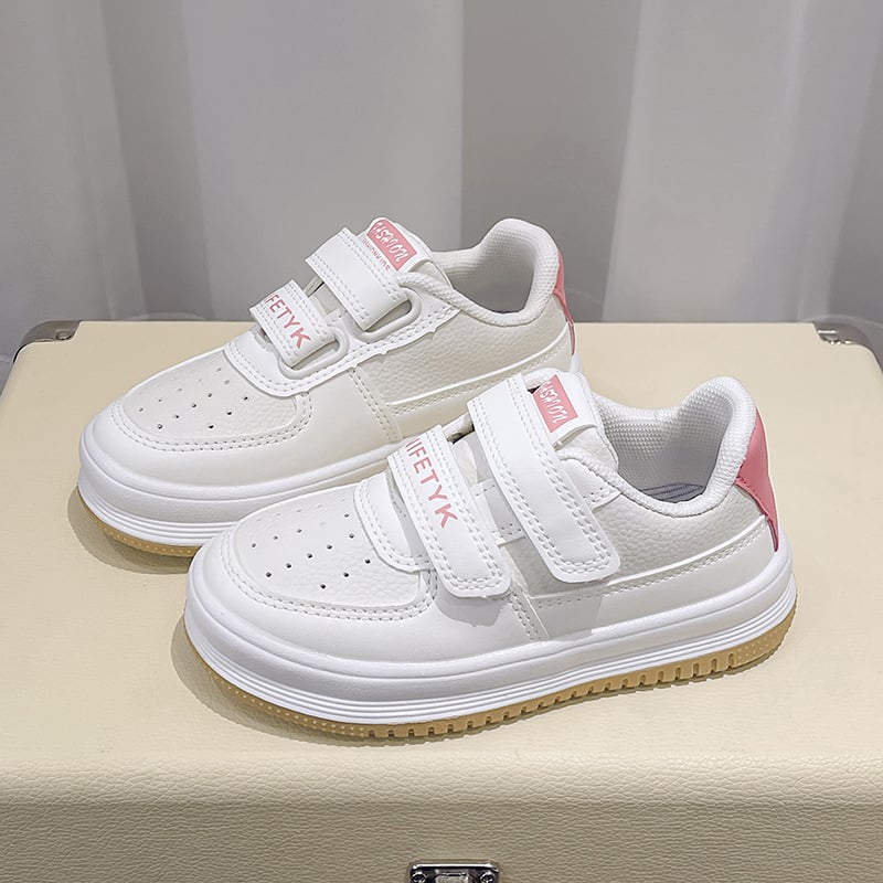 Gyerekeknek szóló Velcro cipő, mikroszálas felsőrész, gumírozott talp, alacsony fazon, hálós bélés