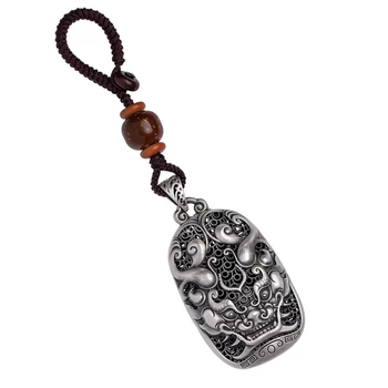 Pixiu autókulcstartó medál, antik felület, konstelláció minta, Huayule márka, 2023 tavasz