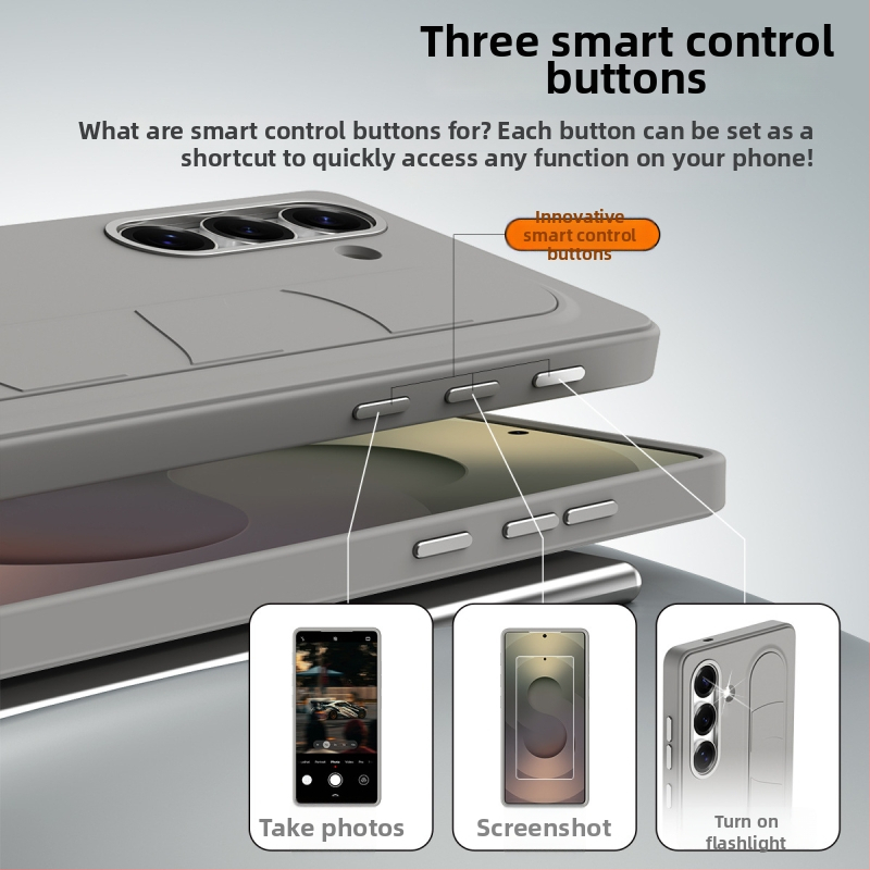 Puzdro pre Samsung telefón s podstavcom, protišmykové, odvádzanie tepla, ochrana proti pádu, hot-pressovaný polykarbonát