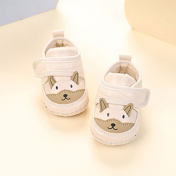 Cipele za učenje za bebe, s flis unutarnjim, unisex, kopča na Velcro, za djecu od 12–36 mjeseci