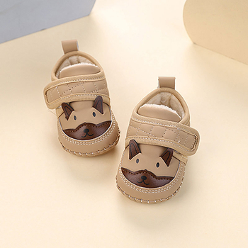 Cipele za učenje za bebe, s flis unutarnjim, unisex, kopča na Velcro, za djecu od 12–36 mjeseci