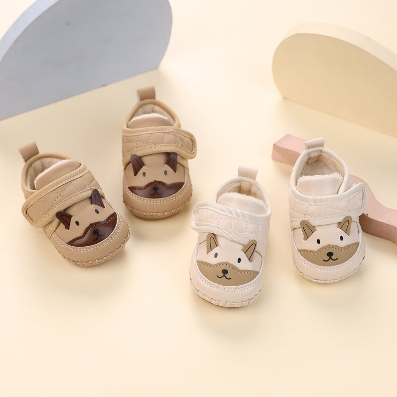 Cipele za učenje za bebe, s flis unutarnjim, unisex, kopča na Velcro, za djecu od 12–36 mjeseci