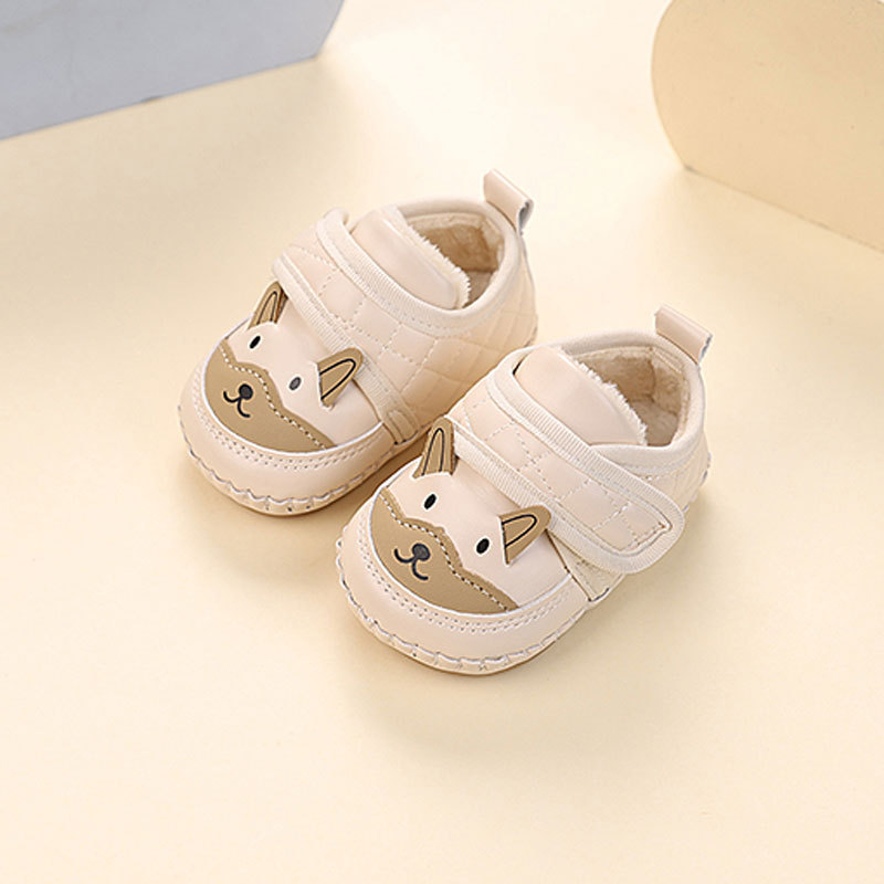 Cipele za učenje za bebe, s flis unutarnjim, unisex, kopča na Velcro, za djecu od 12–36 mjeseci