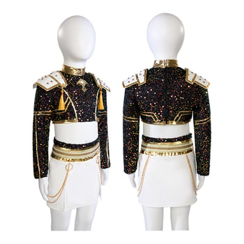 K-pop Loona cosplay kostim za pozornicu Lumi, Mira i Zoi – sjajni detalji, poliester tkanina, proizvod broj 055, proljeće 2024