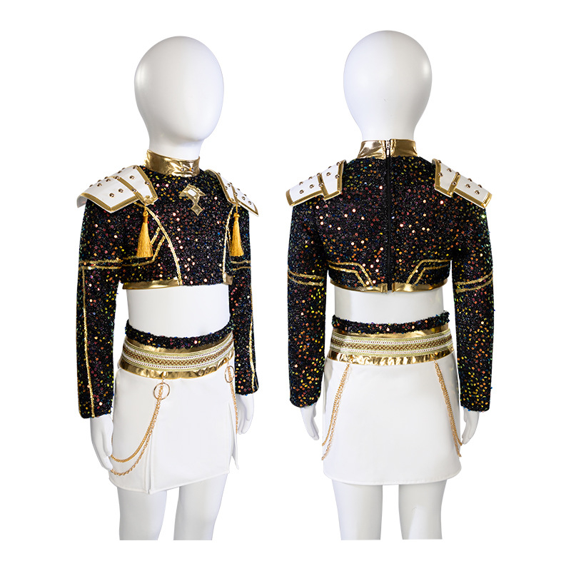 K-pop Loona cosplay kostim za pozornicu Lumi, Mira i Zoi – sjajni detalji, poliester tkanina, proizvod broj 055, proljeće 2024