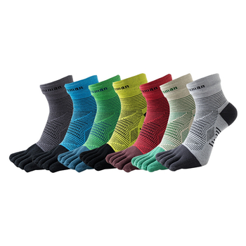 Ötujjú zokni középmagas vádliig, uniszex, nejlon, gyorsan száradó, csúszásmentes, súrlódás elleni