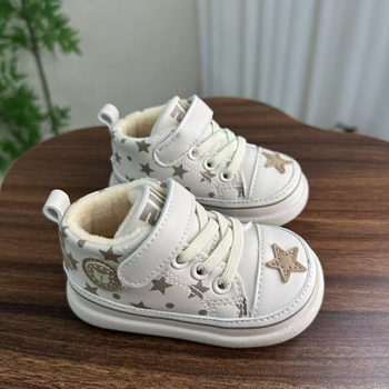 Unisex funkcionalne dječje cipele s Velcro zatvaranjem, prozračni vodootporni gornji dio od mikrovlakana, protuklizna debela potplat, održavaju toplinu, uzrast 12–36 mjeseci