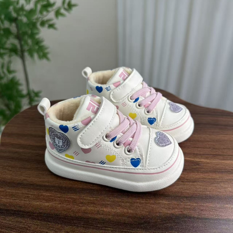 Unisex funkcionalne dječje cipele s Velcro zatvaranjem, prozračni vodootporni gornji dio od mikrovlakana, protuklizna debela potplat, održavaju toplinu, uzrast 12–36 mjeseci