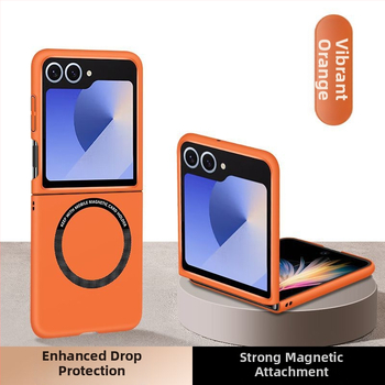 Telefónny kryt – magnetický skladací Flip kryt pre Samsung Z Flip6/7, TPU matný ochranný kryt, protišmykový a odolný voči nárazom