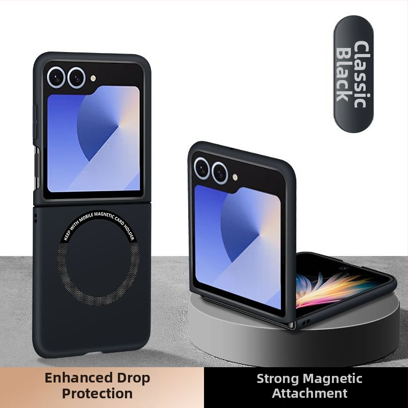 Telefónny kryt – magnetický skladací Flip kryt pre Samsung Z Flip6/7, TPU matný ochranný kryt, protišmykový a odolný voči nárazom