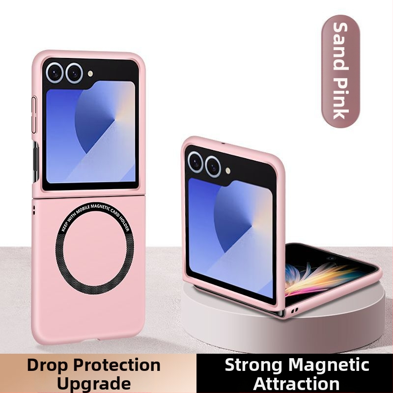 Telefónny kryt – magnetický skladací Flip kryt pre Samsung Z Flip6/7, TPU matný ochranný kryt, protišmykový a odolný voči nárazom