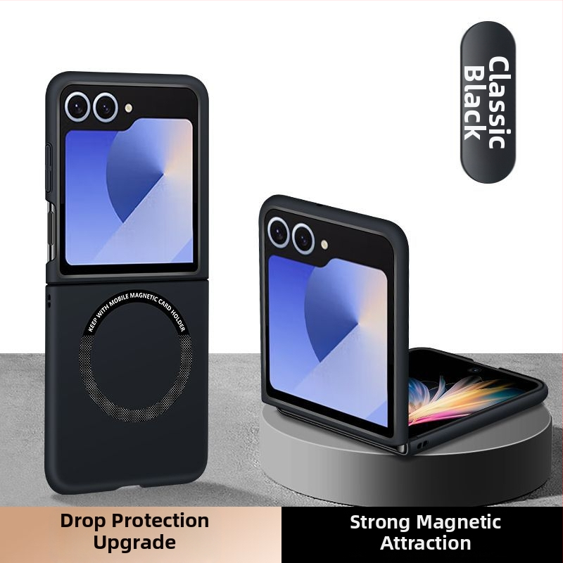 Telefónny kryt – magnetický skladací Flip kryt pre Samsung Z Flip6/7, TPU matný ochranný kryt, protišmykový a odolný voči nárazom