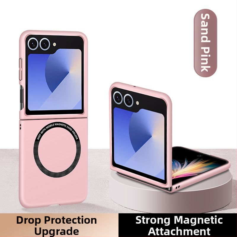 Telefónny kryt – magnetický skladací Flip kryt pre Samsung Z Flip6/7, TPU matný ochranný kryt, protišmykový a odolný voči nárazom