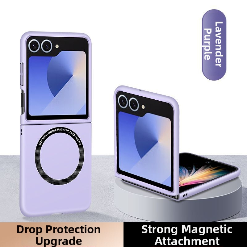 Telefónny kryt – magnetický skladací Flip kryt pre Samsung Z Flip6/7, TPU matný ochranný kryt, protišmykový a odolný voči nárazom