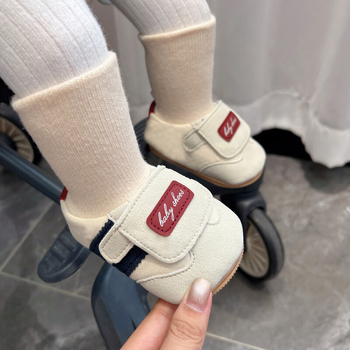 Cipele za bebe za prve korake, Velcro zatvaranje, protuklizna podstava, topla pamukna gornja, unisex, 12-36 mjeseci