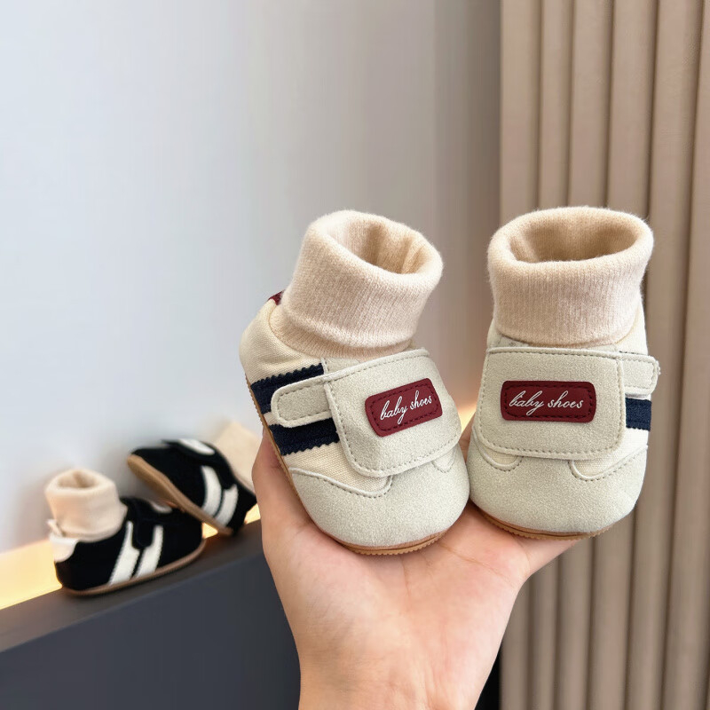 Cipele za bebe za prve korake, Velcro zatvaranje, protuklizna podstava, topla pamukna gornja, unisex, 12-36 mjeseci