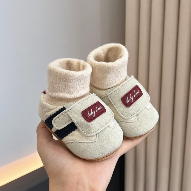 Cipele za bebe za prve korake, Velcro zatvaranje, protuklizna podstava, topla pamukna gornja, unisex, 12-36 mjeseci
