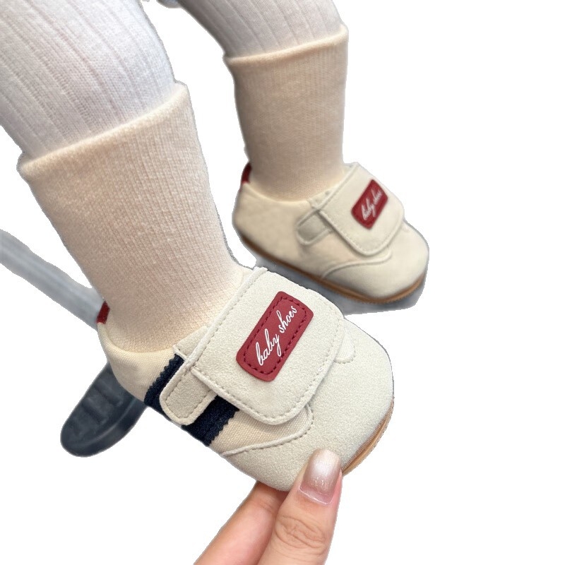 Cipele za bebe za prve korake, Velcro zatvaranje, protuklizna podstava, topla pamukna gornja, unisex, 12-36 mjeseci