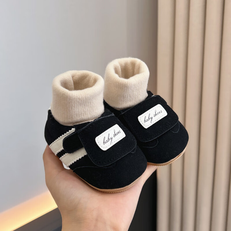 Cipele za bebe za prve korake, Velcro zatvaranje, protuklizna podstava, topla pamukna gornja, unisex, 12-36 mjeseci