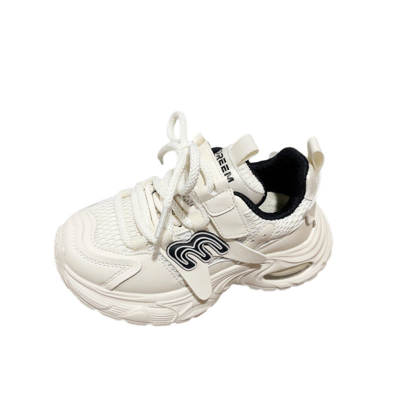 Djeca tenisice dad shoes – prozračni mikrofiber gornji dio, Velcro zatvarač, povećanje visine, gumeni potplat, uzorak s slovima