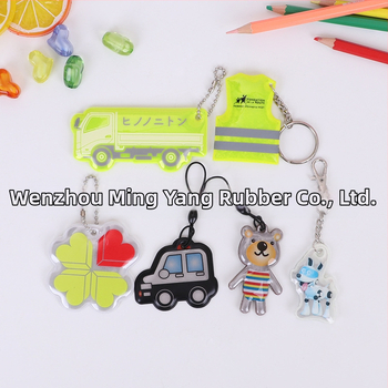 PVC рефлекторен висящ ключодържател с персонализирано лого, корейски стил, индивидуален дизайн