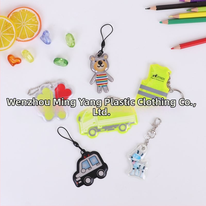 PVC рефлекторен висящ ключодържател с персонализирано лого, корейски стил, индивидуален дизайн