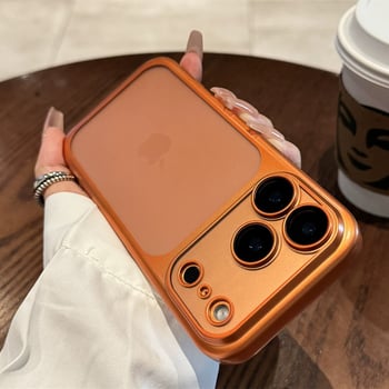 Maska za iPhone 17 s matiranim elektroplating završnim slojem, poluprozirni TPU materijal, potpuna zaštita leće, otporno na udarce, odvodi toplinu