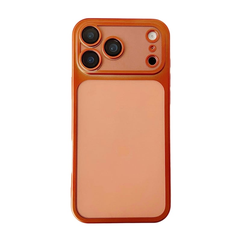 Maska za iPhone 17 s matiranim elektroplating završnim slojem, poluprozirni TPU materijal, potpuna zaštita leće, otporno na udarce, odvodi toplinu