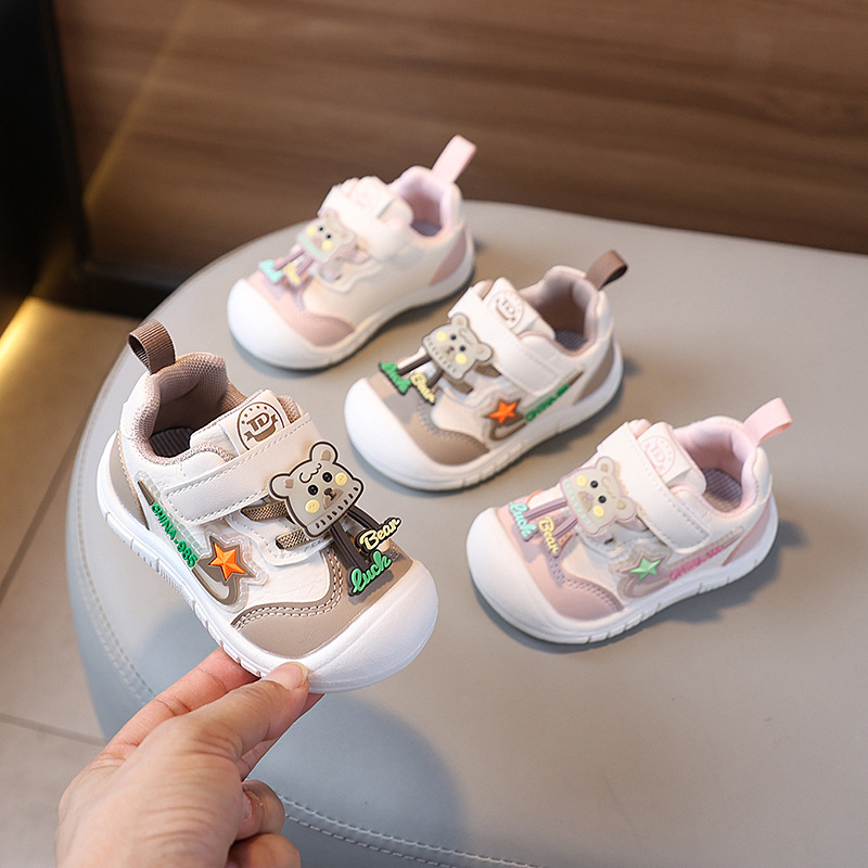 Dječje cipele za učenje - Unisex, Protivklizne, Mekana potplat, Velcro zatvarač, 12–36 mjeseci
