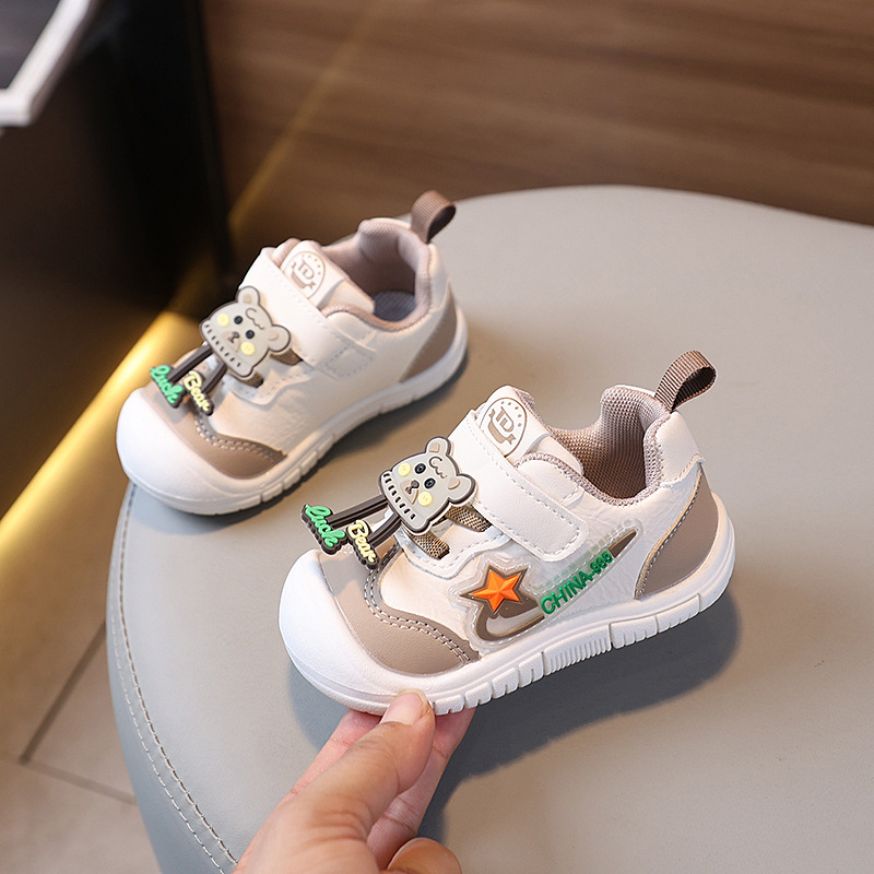 Dječje cipele za učenje - Unisex, Protivklizne, Mekana potplat, Velcro zatvarač, 12–36 mjeseci