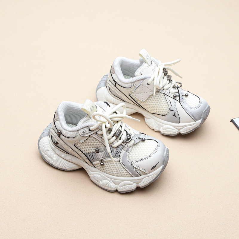 Unisex dječje Dad Sneakers tenisice s mrežastim gornjim dijelom, EVA potplat, prozračna, protuklizne, Velcro kopča, jesen 2025