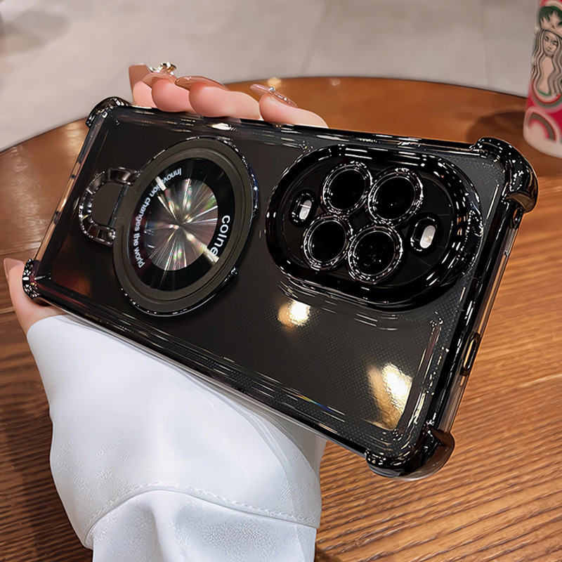 Husă Huawei Nova 15 cu protecție anti-cădere și suport, realizată prin injecție, cu film pentru obiectiv