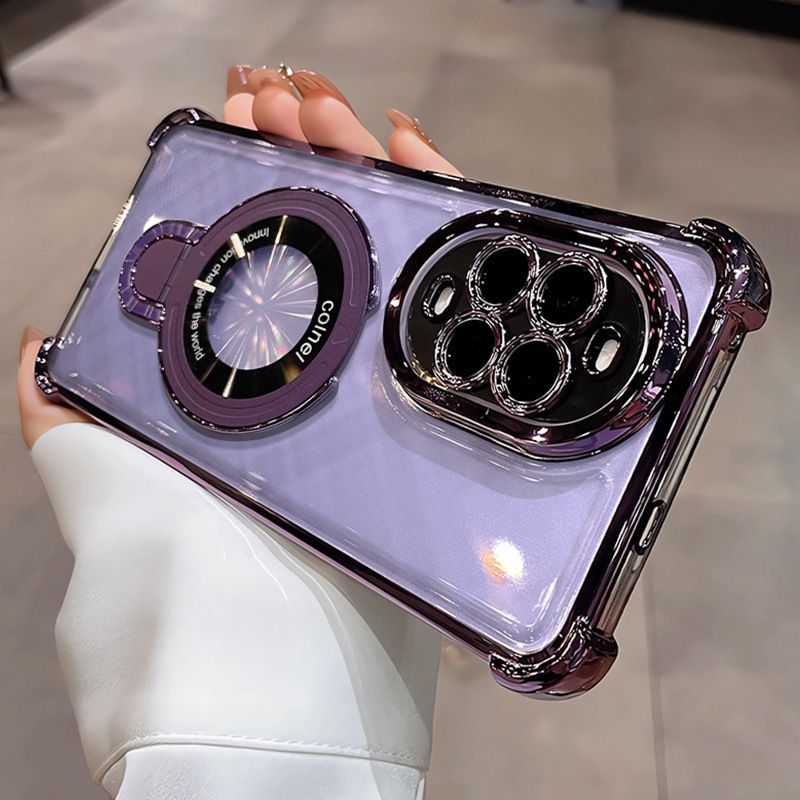 Husă Huawei Nova 15 cu protecție anti-cădere și suport, realizată prin injecție, cu film pentru obiectiv