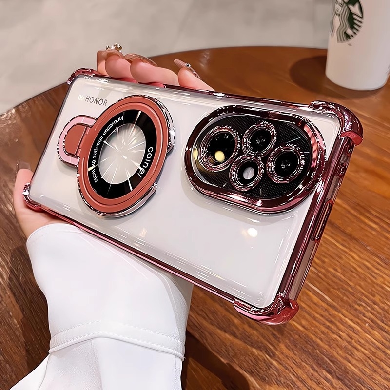 Husă Huawei Nova 15 cu protecție anti-cădere și suport, realizată prin injecție, cu film pentru obiectiv