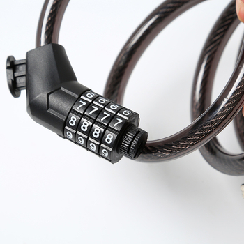 U-oblik sigurnosni blok za bicikle s četveroznaknim kodom, čelični kabel • Model SL5007 • Materijal: čelični kabel • Područje primjene: bicikli, električna vozila, motocikli
