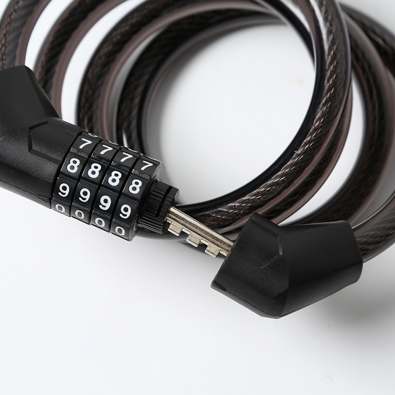 U-oblik sigurnosni blok za bicikle s četveroznaknim kodom, čelični kabel • Model SL5007 • Materijal: čelični kabel • Područje primjene: bicikli, električna vozila, motocikli