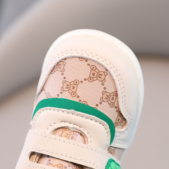 Unisex tenisice za bebe s PU gornjim dijelom | Velcro zatvarač | 12–36 mjeseci | životinjski uzorak