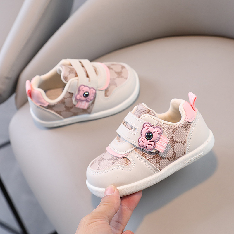 Unisex tenisice za bebe s PU gornjim dijelom | Velcro zatvarač | 12–36 mjeseci | životinjski uzorak