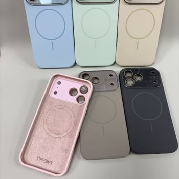  husă de protecție din silicon lichid, cu fereastră mare, prindere magnetică, finisaj în relief, compatibilă cu dispozitive Apple