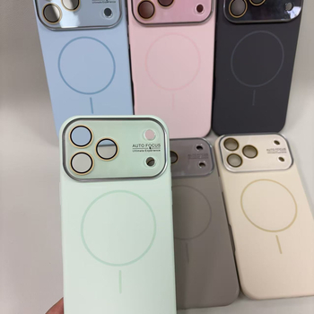  husă de protecție din silicon lichid, cu fereastră mare, prindere magnetică, finisaj în relief, compatibilă cu dispozitive Apple