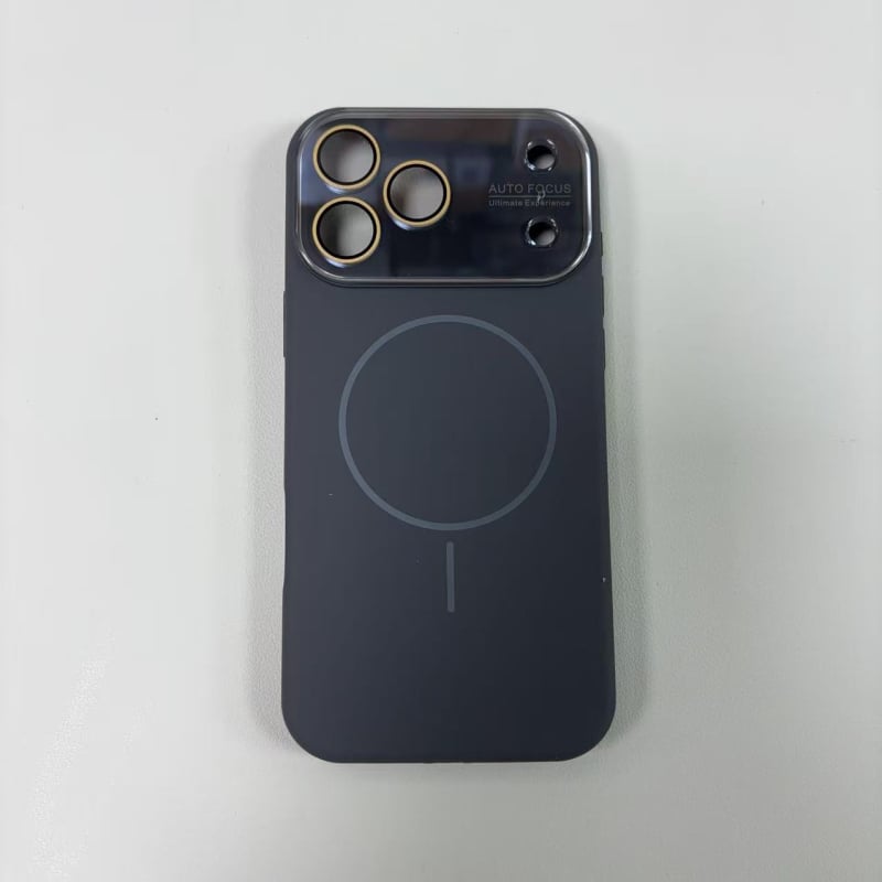  husă de protecție din silicon lichid, cu fereastră mare, prindere magnetică, finisaj în relief, compatibilă cu dispozitive Apple