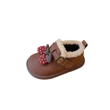 Dječje šetalice za hodanje, korejskog stila, PU gornji dio, fleece podstava, Velcro zatvarač, gumeni potplat, za 12–36 mjeseci