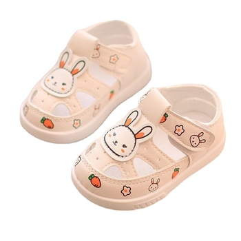 Sandale za bebe, crtani stil, PVC gornji dio, prozračne, protuklizne, Velcro kopčanje