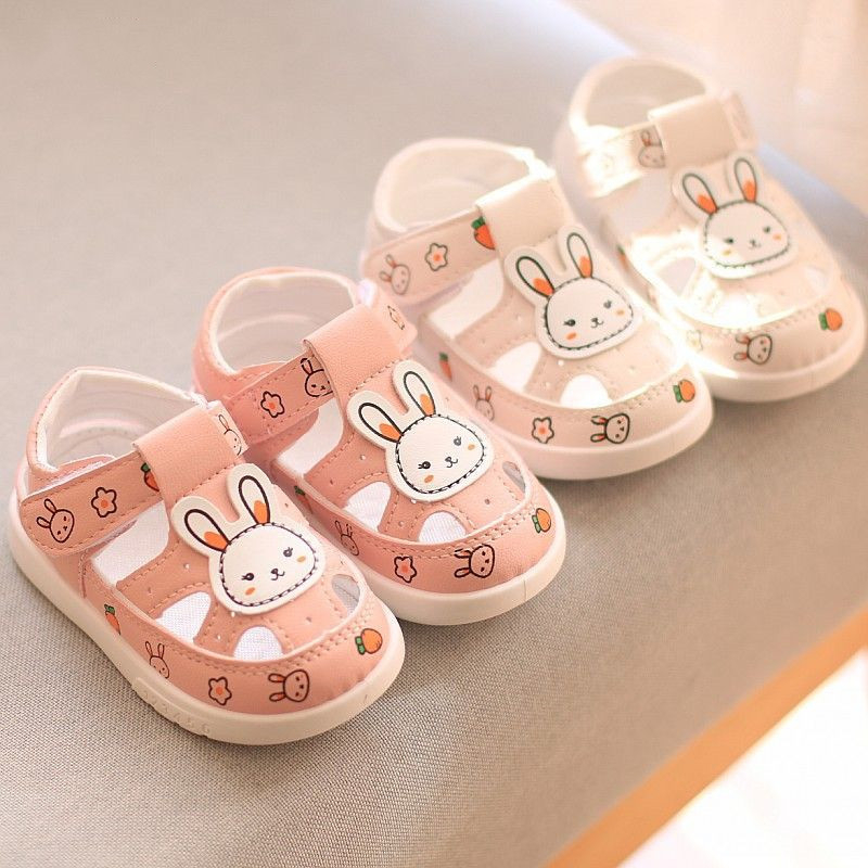 Sandale za bebe, crtani stil, PVC gornji dio, prozračne, protuklizne, Velcro kopčanje