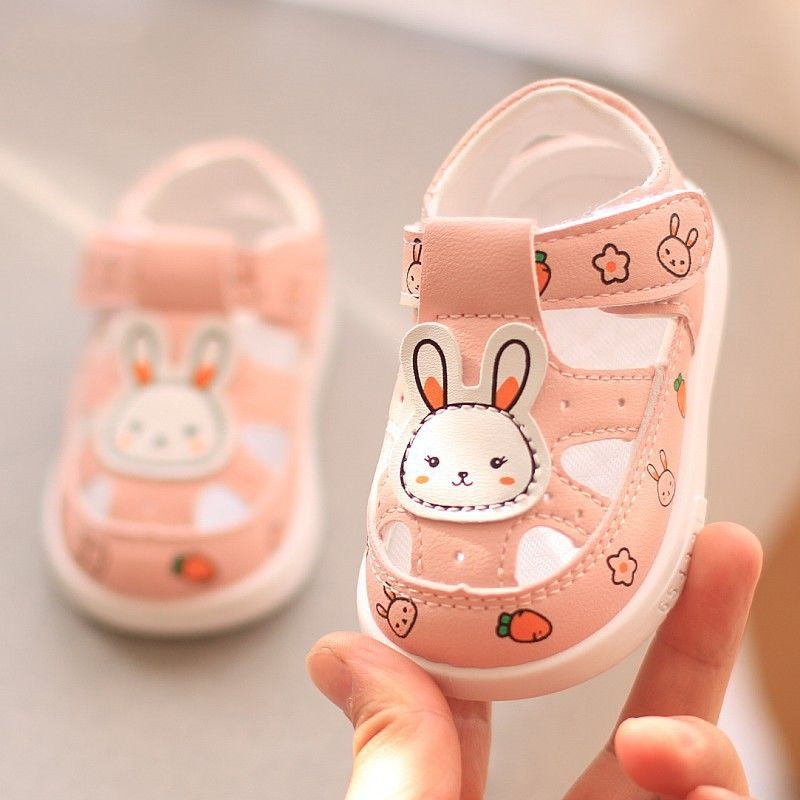 Sandale za bebe, crtani stil, PVC gornji dio, prozračne, protuklizne, Velcro kopčanje