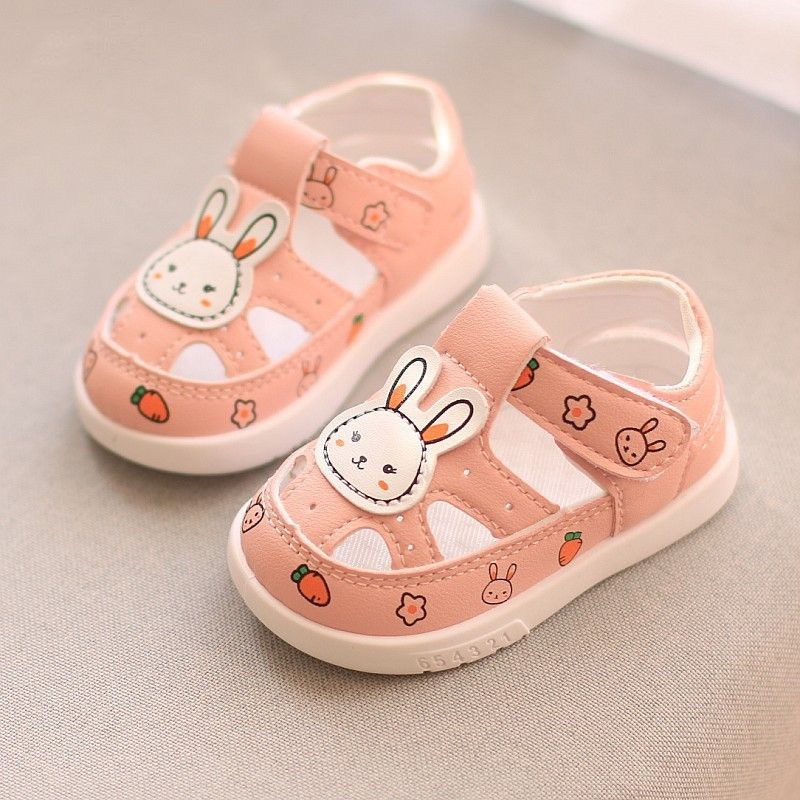 Sandale za bebe, crtani stil, PVC gornji dio, prozračne, protuklizne, Velcro kopčanje