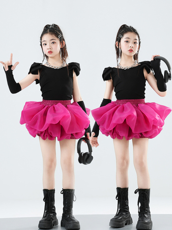 Gyerekeknek szóló jazz táncos szett buborékos szoknyával – lányoknak balett ruházat, 8+ év, nyár